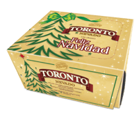 TORONTO® Navidad Nevado Avellana con doble cobertura de chocolates con leche y blanco Display 324g