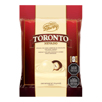 TORONTO® NEVADO Avellana con doble cobertura de chocolates con leche y blanco Bolsa 125g