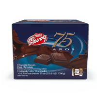 SAVOY® 75 Aniversario Dark Chocolate Oscuro Edición Aniversario Display 10 Unidades de 100 g