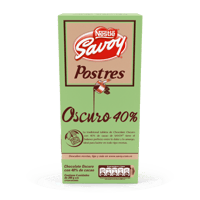 SAVOY® Chocolate de Postres 40% Cacao Display 4 Unidades de 200 g
