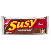 SUSY® Choco2 Wafer con Cacao Relleno con Crema Sabor a Chocolate Multipack 200 g