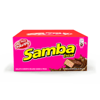 SAMBA® Wafer con Relleno Sabor a Fresa Cubierto de Chocolate Display 20 Unidades de 32 g SAMBA® Wafer con Relleno Sabor a Fresa Cubierto de Chocolate Display 20 Unidades de 32 g