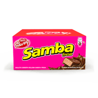 SAMBA® Wafer con Relleno Sabor a Fresa Cubierto de Chocolate Display 20 Unidades de 32 g