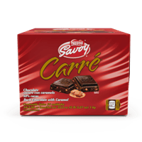 SAVOY® CARRÉ Oscuro Caramelo Display 10 Unidades de 100 g