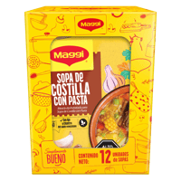 MAGGI® Sopa de Costilla con Pasta Display 12 Sobres de 50 g