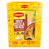 MAGGI® Sopa de Costilla con Pasta Mezcla Deshidratada Display 12 Sobres de 50 g