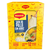 MAGGI® Sopa de Pollo con Arroz Display de 12 Sobres de 62 g