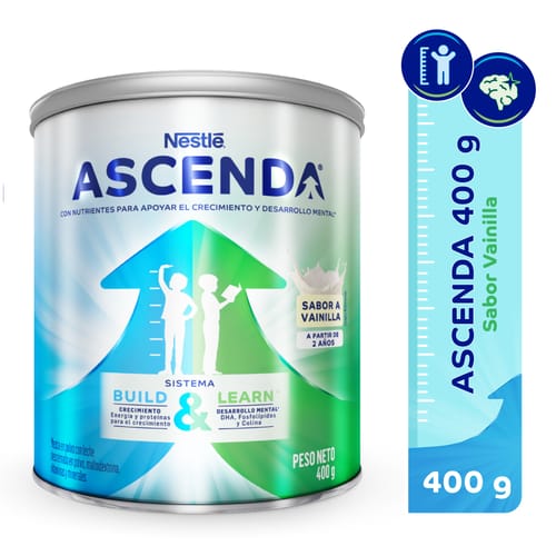 ASCENDA® Alimento Lácteo en Polvo con sabor a vainilla 400g