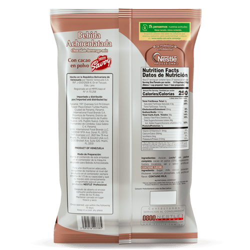 SAVOY® Bebida Achocolatada en Polvo 1.6 kg