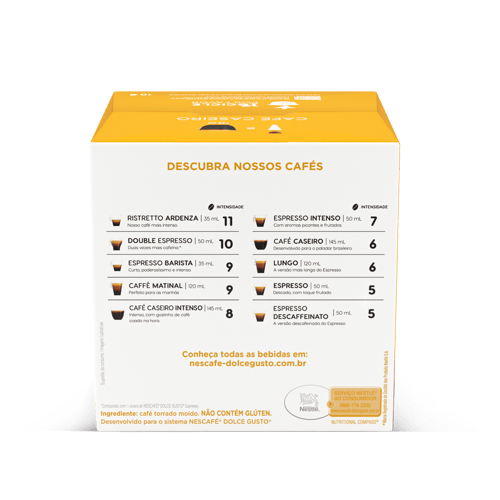 NESCAFÉ® DOLCE GUSTO Caseiro DISPLAY de 10 cápsulas