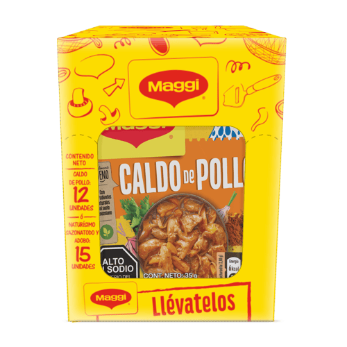 MAGGI® Caldo de Pollo Display 12 Sobres de 35 g