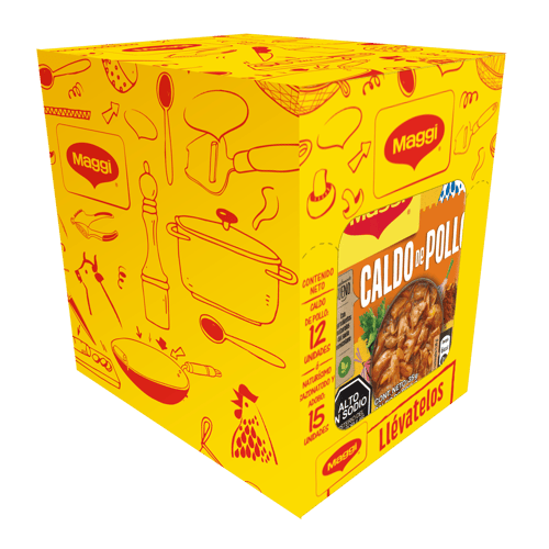 MAGGI® Caldo de Pollo Display 12 Sobres de 35 g