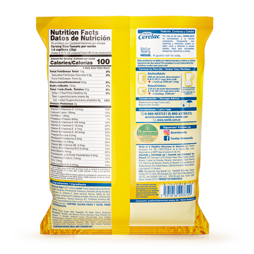 CERELAC® Cereal Alimenticio Fortificado en Polvo 400 g