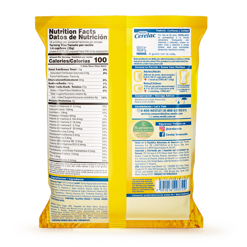 CERELAC® Cereal Alimenticio Fortificado en Polvo 400 g CERELAC® Cereal Alimenticio Fortificado en Polvo 400 g