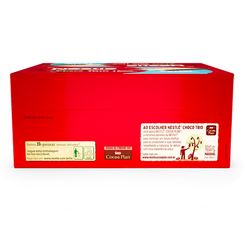 Choco Trio Cookies and Cream Galleta Dulce con Chocolate Rellena con Crema de Leche Display 12 Unidades de 90 g