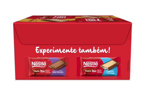 Choco Trio Maní Galleta Dulce con Sabor a Chocolate Rellena de Maní Display 12 Unidades de 90 g Choco Trio Maní Galleta Dulce con Sabor a Chocolate Rellena de Maní Display 12 Unidades de 90 g