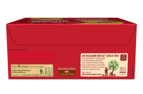 Choco Trio Maní Galleta Dulce con Sabor a Chocolate Rellena de Maní Display 12 Unidades de 90 g