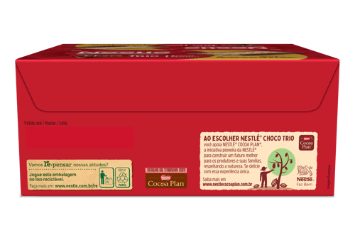 Choco Trio Maní Galleta Dulce con Sabor a Chocolate Rellena de Maní Display 12 Unidades de 90 g