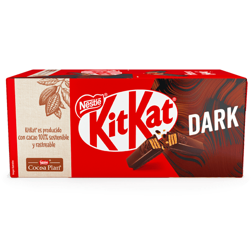 KIT KAT® Wafer rellena con cacao cubierta de chocolate oscuro Display de 24 Unidades de 41.5g