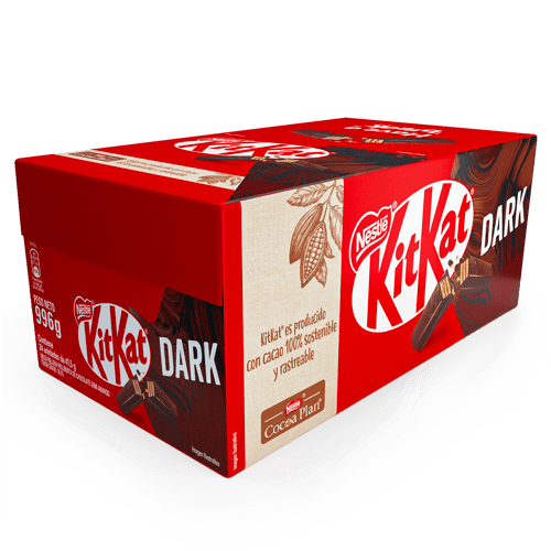 KIT KAT® Wafer rellena con cacao cubierta de chocolate oscuro Display de 24 Unidades de 41.5g