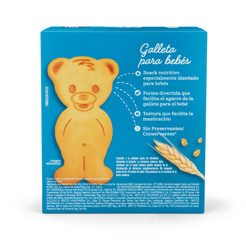 Galletas GERBER® para bebés a partir de los 10 meses 1 caja de 5 unidades Galletas GERBER® para bebés a partir de los 10 meses 1 caja de 5 unidades