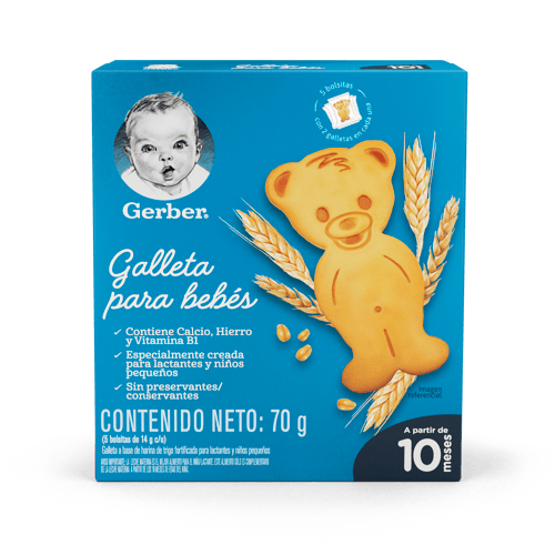 Galletas GERBER® para bebés a partir de los 10 meses 1 caja de 5 unidades