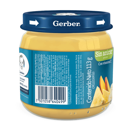 Compota GERBER® Frutas Mixtas sin azúcar 113g