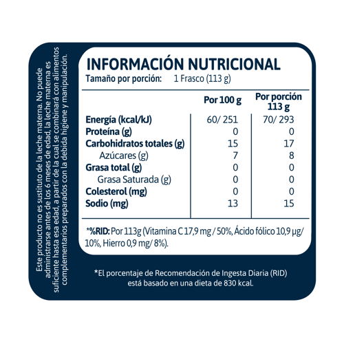 Compota GERBER® Frutas Mixtas sin azúcar 113g