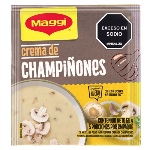 MAGGI® Mezcla en Polvo para Crema de Champiñones Display de 24 Sobres de 58 g