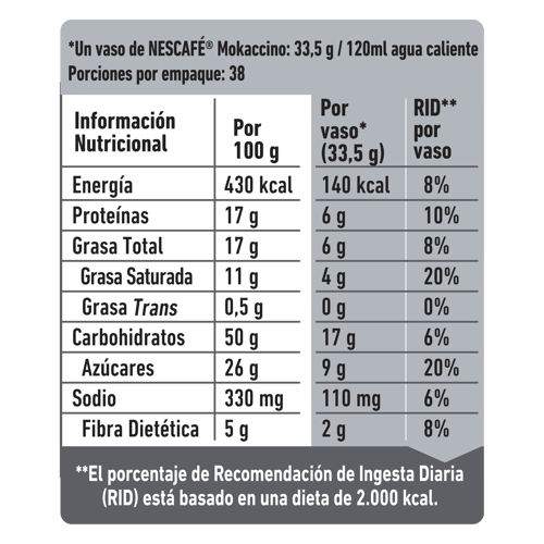 NESCAFÉ® Mokaccino Bolsa 1.3 kg NESCAFÉ® Mokaccino Bolsa 1.3 kg