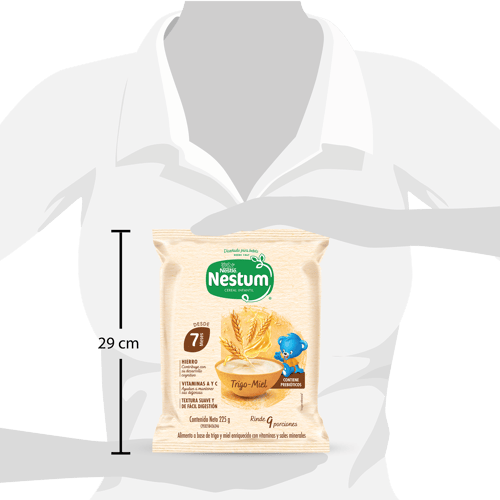 NESTUM® Cereal Infantil de Trigo Miel Enriquecido con Vitaminas y Minerales 225 g