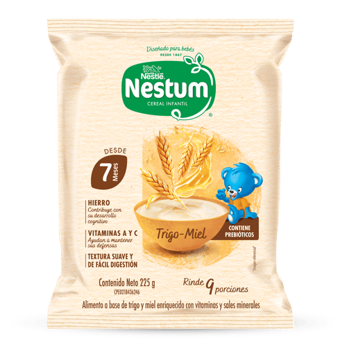 NESTUM® Cereal Infantil de Trigo Miel Enriquecido con Vitaminas y Minerales 225 g
