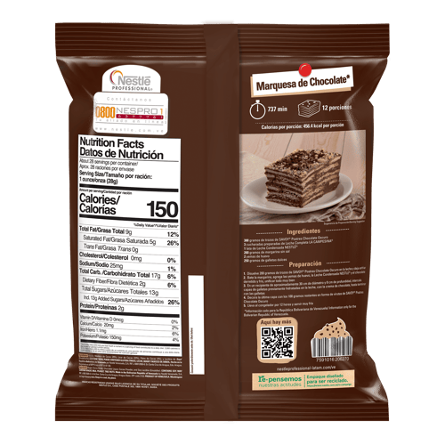 SAVOY® Postres Oscuro 55% Troceado Bolsa 800g