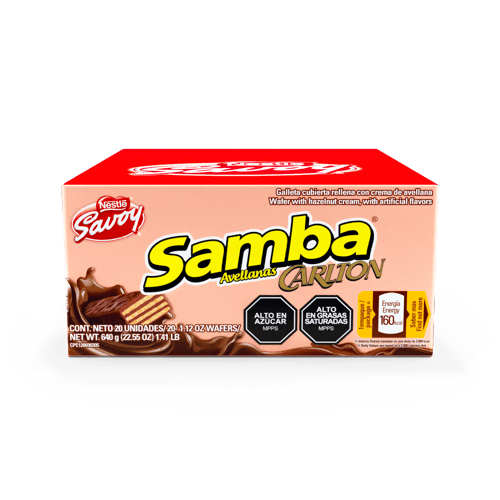 	SAMBA® Galleta Avellana Display de 20 Unidades de 32g