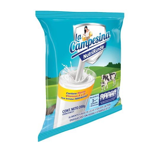 LA CAMPESINA® NutriRinde Alimento a base de leche y sólidos lácteos enriquecido 200g