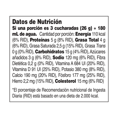 LA CAMPESINA® NutriRinde Alimento a base de leche y sólidos lácteos enriquecido 200g