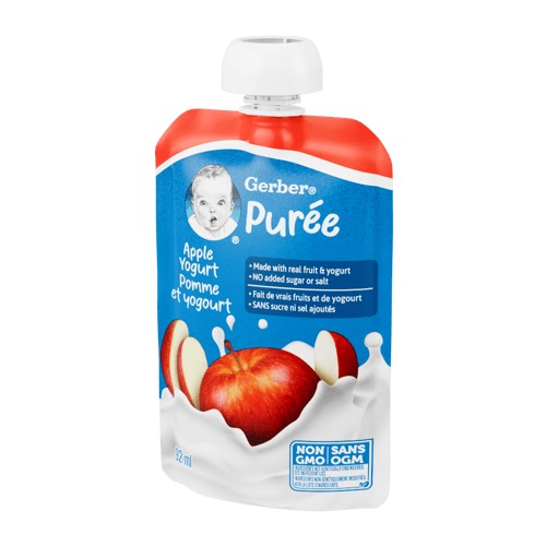 GERBER® Yogurt Pouch. Postre a base de Manzana con Yogurt