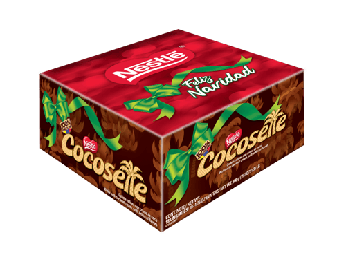 COCOSETTE® Navidad Maxi Galleta Rellena de Crema de Coco Display 18 Unidades de 50 g