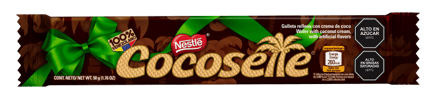 COCOSETTE® Navidad Maxi Galleta Rellena de Crema de Coco Display 18 Unidades de 50 g