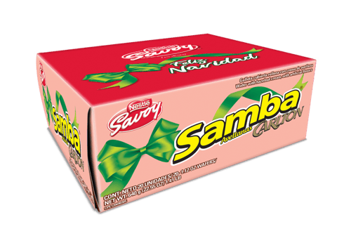 SAMBA® Navidad Galleta Avellana Display de 20 Unidades de 32g