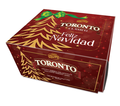 TORONTO® Navidad Avellanas Cubiertas con Chocolate Display 36 Unidades de 9 g