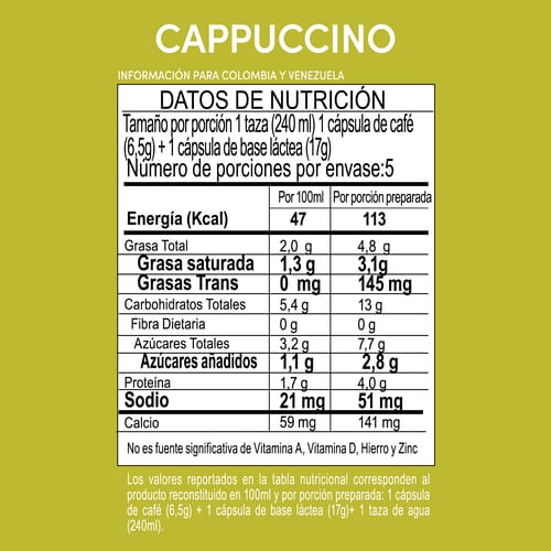 NDG CAPPUCCINO 10Caps 6x117.5g XR