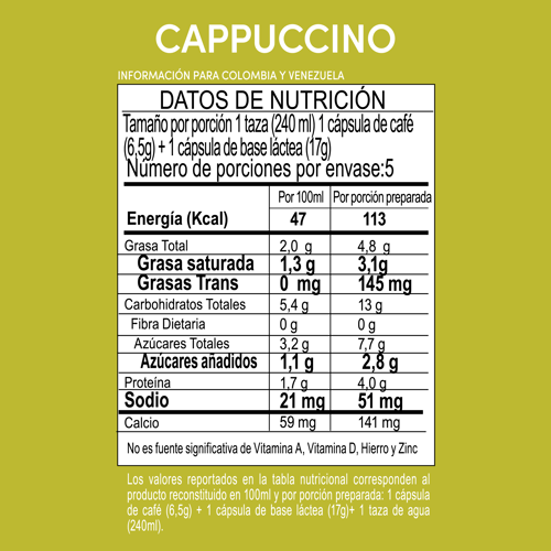 NDG CAPPUCCINO 10Caps 6x117.5g XR