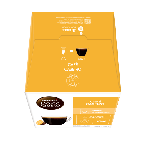 NESCAFÉ® DOLCE GUSTO Caseiro DISPLAY de 10 cápsulas NESCAFÉ® DOLCE GUSTO Caseiro DISPLAY de 10 cápsulas