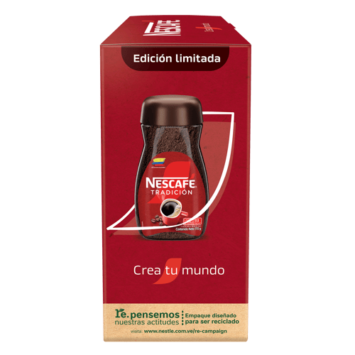 Promocional NESCAFÉ® Tradición Café Instantáneo Frasco 170 g + Taza Roja
