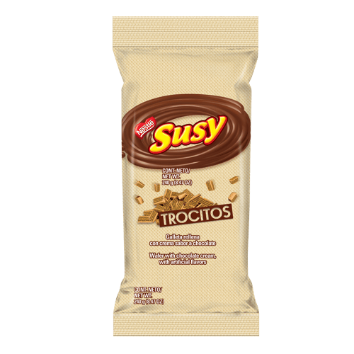 SUSY® Troceado Wafer Relleno de Chocolate 240 g