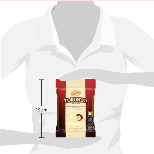 TORONTO® NEVADO Avellana con doble cobertura de chocolates con leche y blanco Bolsa 125g