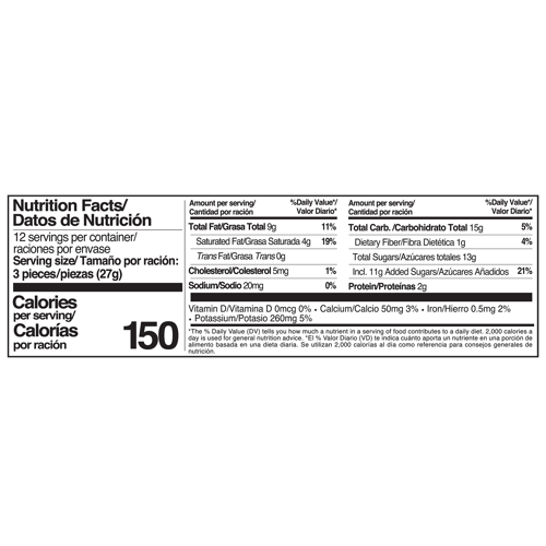 TORONTO® NEVADO Avellana con doble cobertura de chocolates con leche y blanco Display 324g