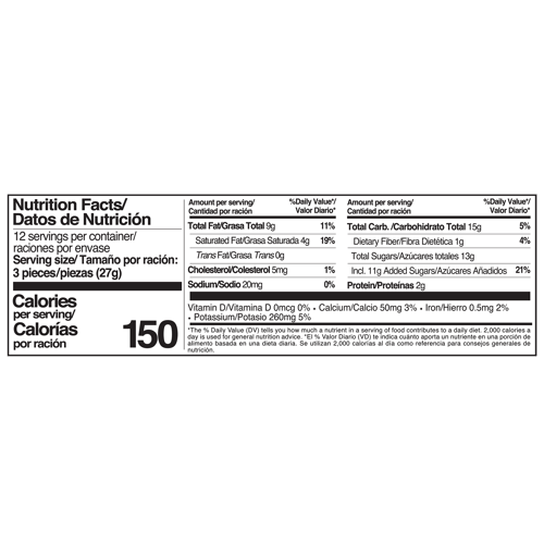 TORONTO® NEVADO Avellana con doble cobertura de chocolates con leche y blanco Display 324g