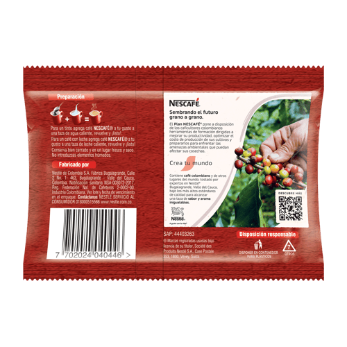 NESCAFÉ® Tradición Instantáneo Ristra de 12 Sobres de 10 g